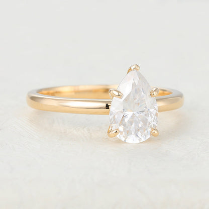 1.5 CT Pear Solitaire Lab-Grown Diamond Engagement Ring