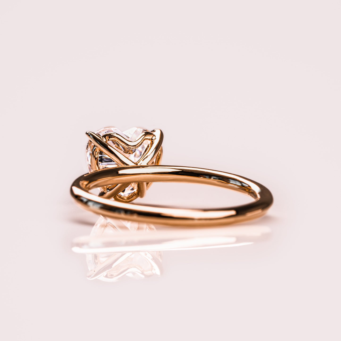 2 CT Heart Solitaire Moissanite Engagement Ring