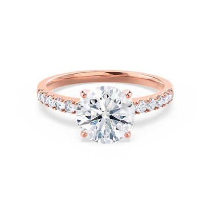 1.2 CT Round Pave Lab Grown Diamond Engagement Ring