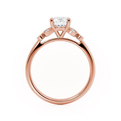 1.5 CT Round Cluster Lab Grown Diamond Engagement Ring