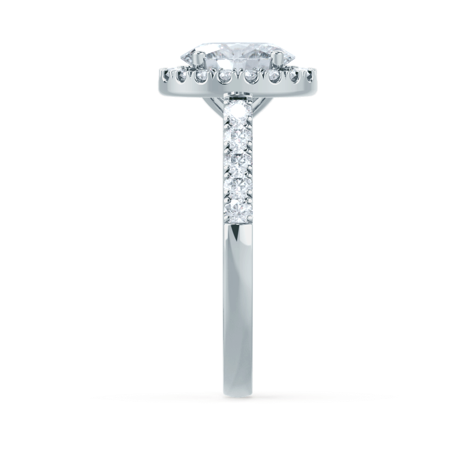 1.5 CT Oval Halo & Pave Lab Grown Diamond Engagement Ring