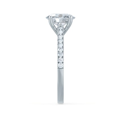 3 CT Oval Pave Lab Grown Diamond Engagement Ring