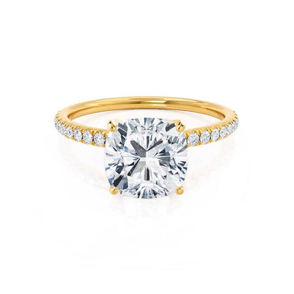 1.3 CT Cushion Pave Lab Grown Diamond Engagement Ring