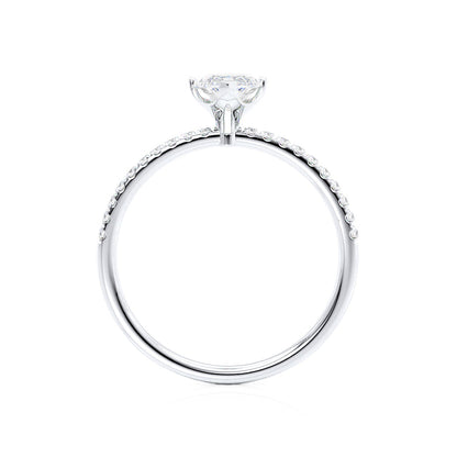 1 CT Marquise Pave Lab Grown Diamond Engagement Ring