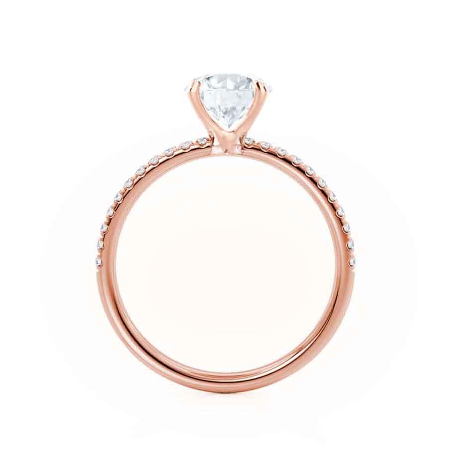 1 CT Oval Pave Lab Grown Diamond Engagement Ring