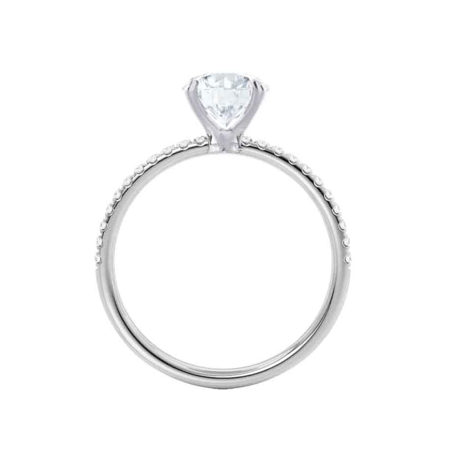 2 CT Round Pave Lab Grown Diamond Engagement Ring