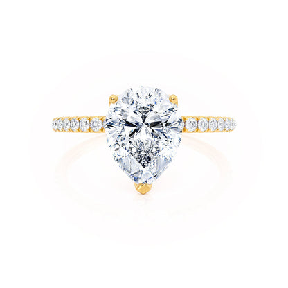 1.2 CT Pear Pave Lab Grown Diamond Engagement Ring