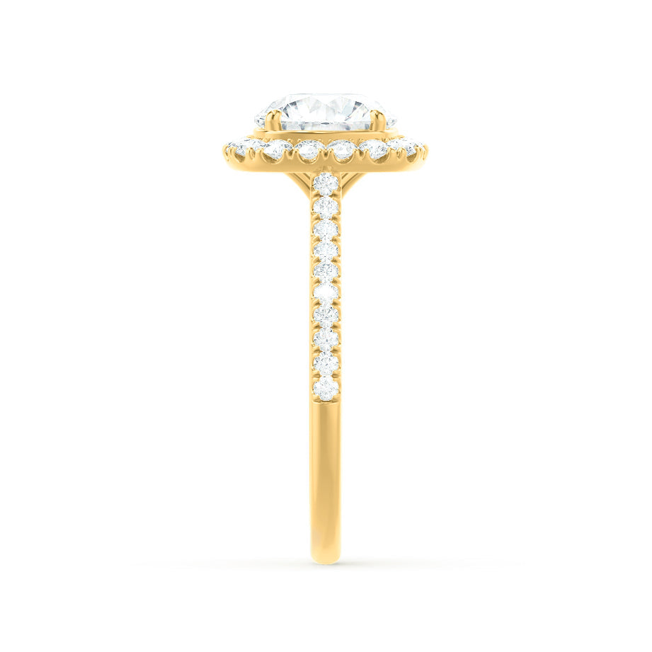 2 CT Round Halo & Pave Lab Grown Diamond Engagement Ring